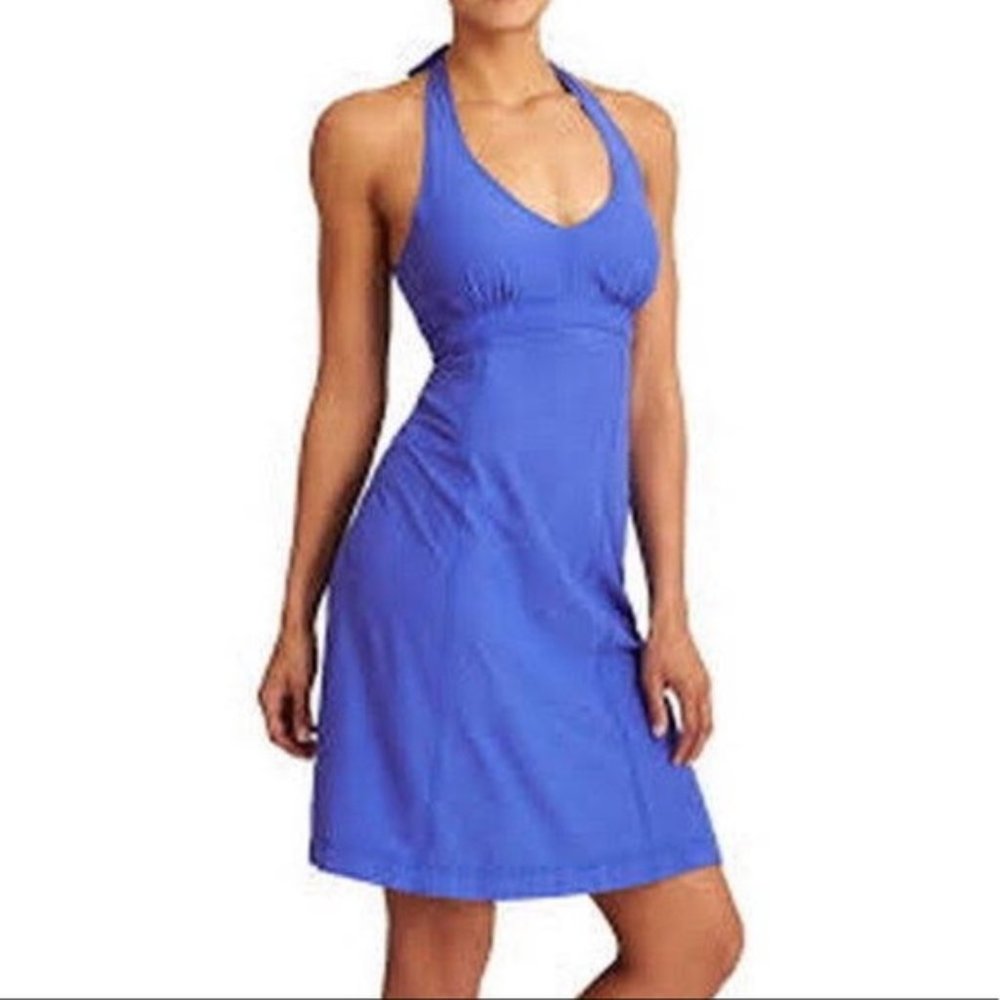 Athleta Pack Everywhere Halter Blue Dress Size 8